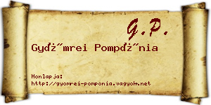 Gyömrei Pompónia névjegykártya